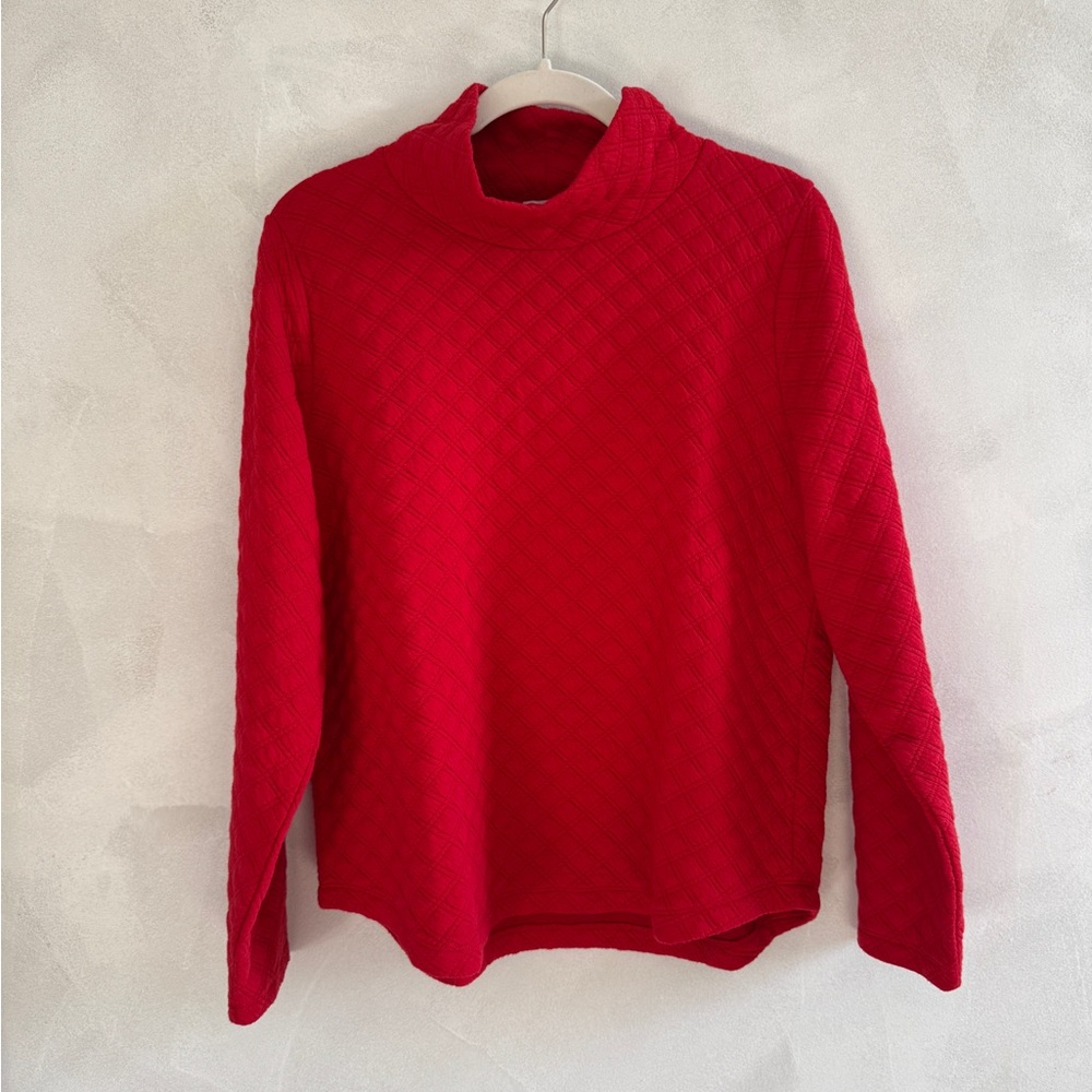 J. Crew - Womens Red Quilted Pullover - Size Medium (NWT)